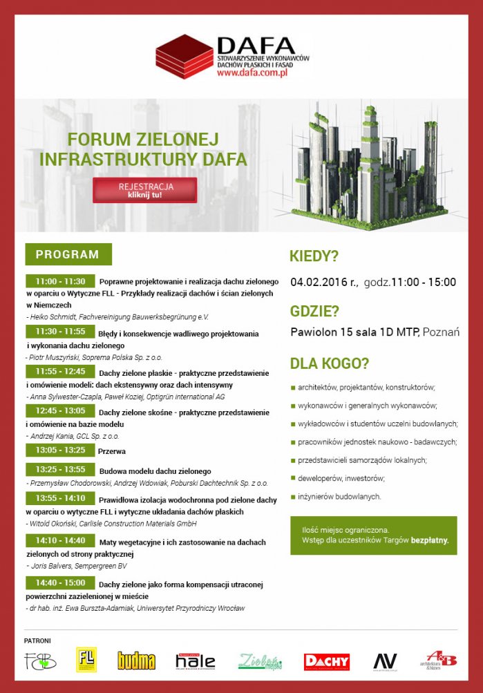 linki - Forum Zielonej Infrastruktury DAFA - 4.02.2016